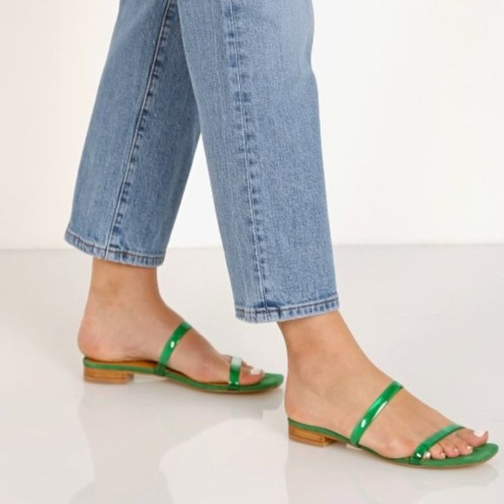 New in Box Jaggar Perspex Sandal Emerald 39 = US 8